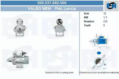 CV PSH 500537092500 -  Стартер
